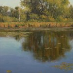 Kami Mendlik-Polzin - "Beaver Dam Island Reflection", 24x18, price 2600 Kami Mendlik-Polzin - "Beaver Dam Island Reflection", 24x18, $2600