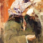 Shi Zhong Yan - "Having a Milk Tea", 24x20, price 5800 Shi Zhong Yan - "Having a Milk Tea", 24x20, $5800